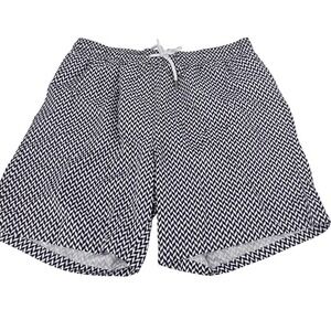 NWT Collars and Co 7" Riviera‎ Swim Trunk 3XL Black White